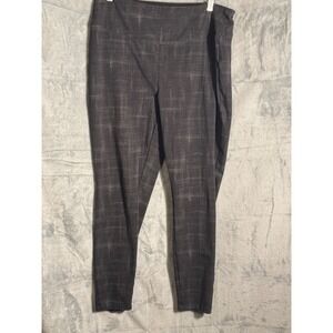 Weekend Routine Womens XL Leggings Charcoal Gray Crosshatch High Waist‎ Stretch